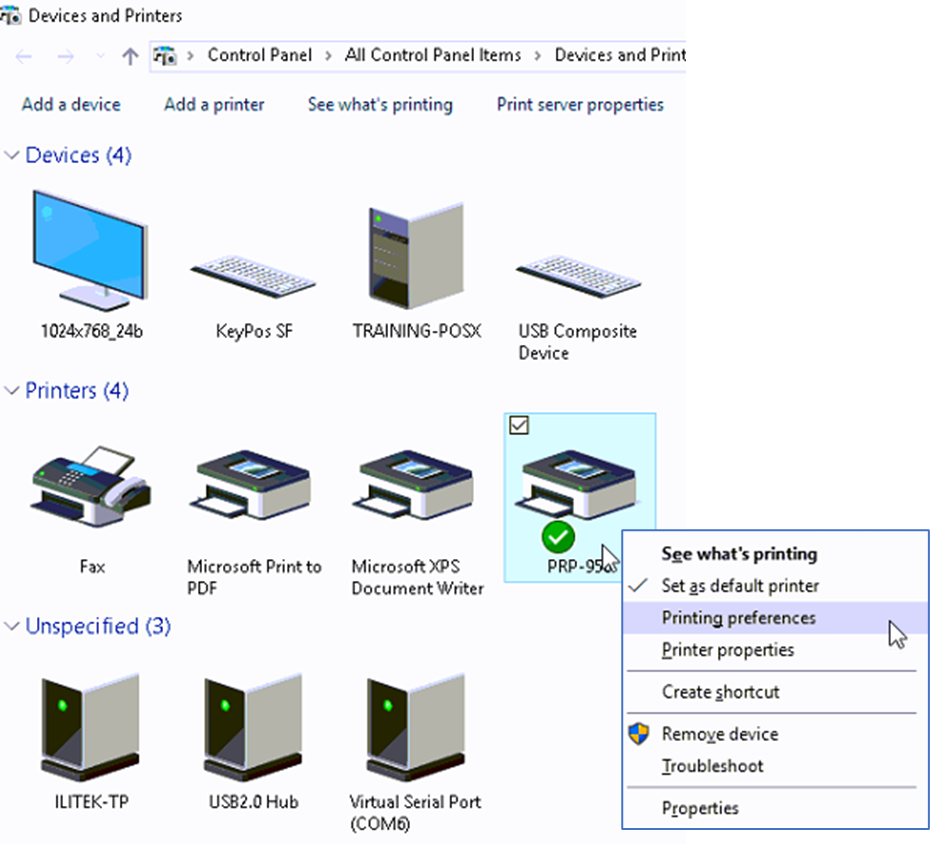 POS Printer and Cash Drawer Connections