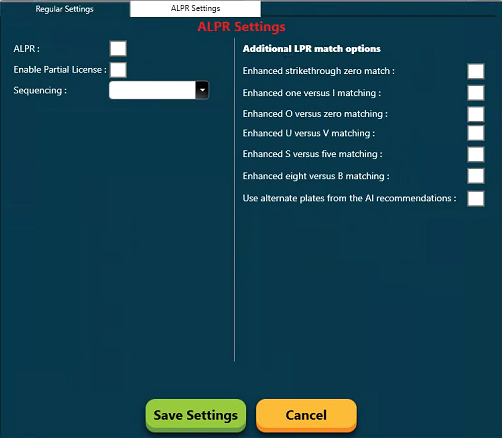 Loader Terminal Settings